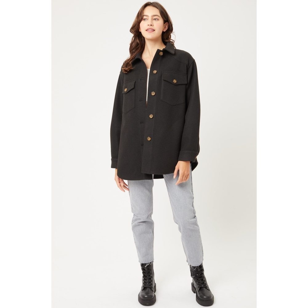 Jq Fleece Oversized Shacket